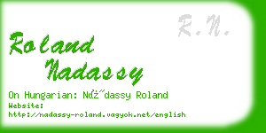 roland nadassy business card
